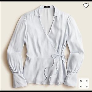 J. Crew white wrap blouse NWT Sz 16